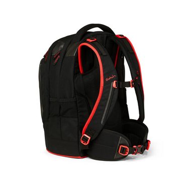 Satch Schulranzen Schulrucksack-Set PACK Fire Phantom 3-teilig (3-teilig), Laptop-Fach, Your-Size-System, Schulranzen