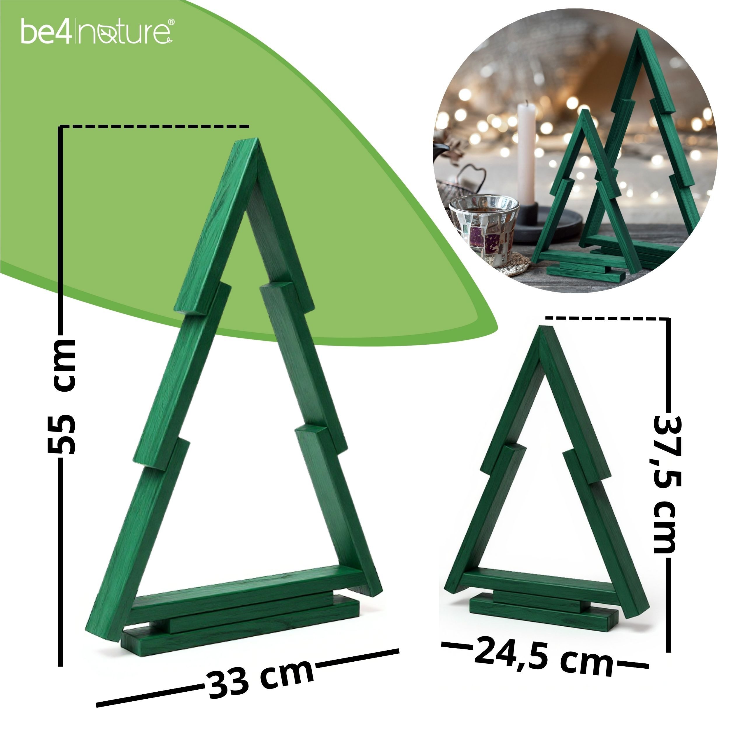 be4nature Weihnachtsfigur 2er SET Deko Tannenbaum günstig online kaufen