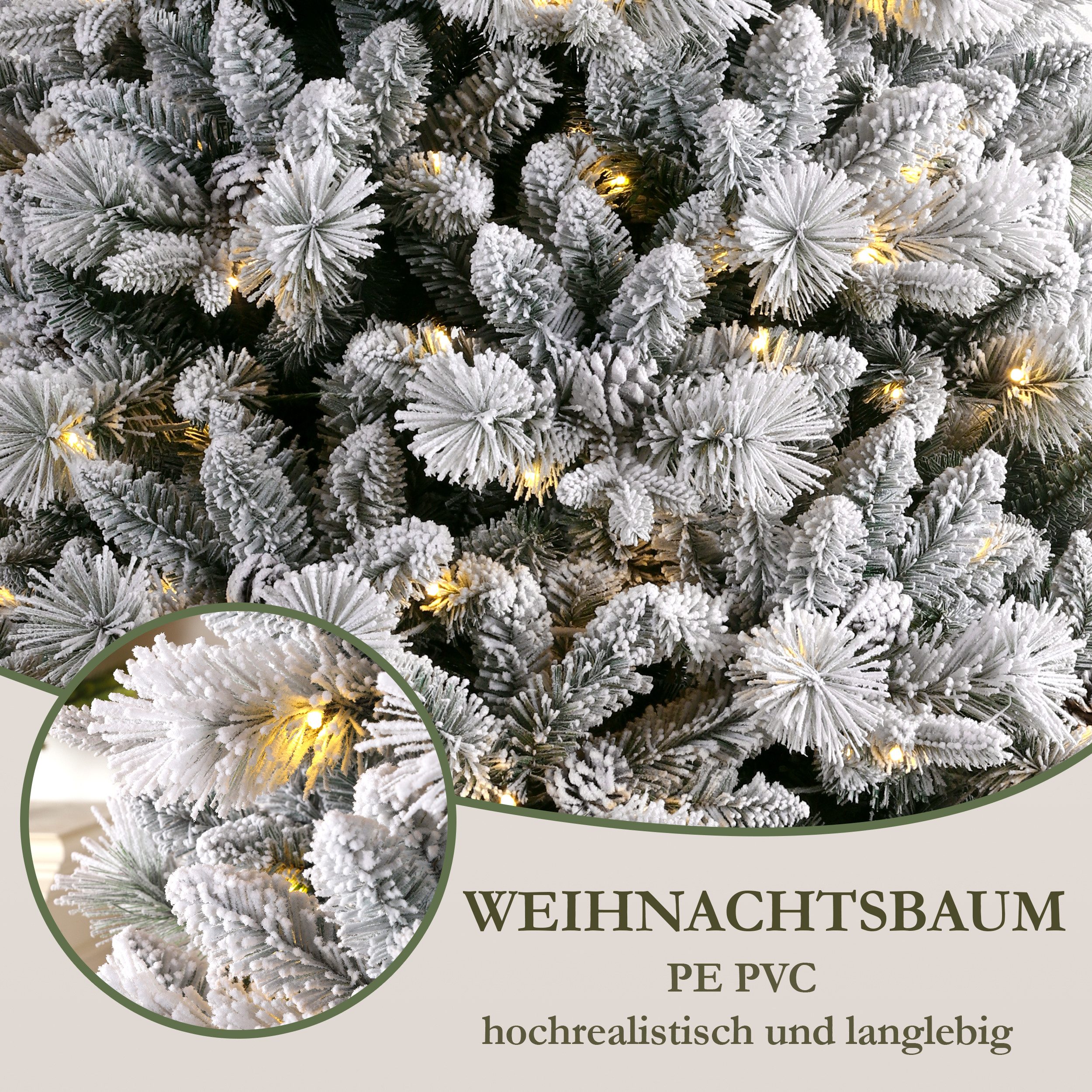 Vankel Künstlicher Weihnachtsbaum tannenbaum mit beleuchtung schmuck mit li günstig online kaufen