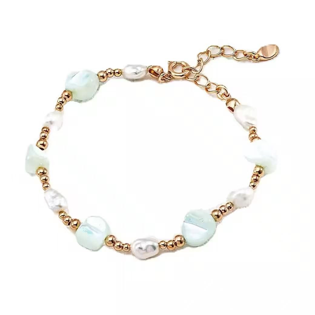 Jumpeak Silberarmband Silberarmband armband silber 925 damen,Perlen armband,18k vergoldet, armband damen,geschenk für tochter,damen geschenk,geschenk schwester