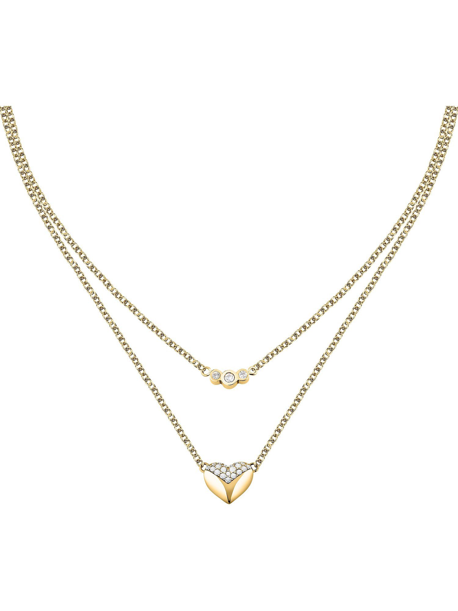 KARL LAGERFELD Collier Karl Lagerfeld Damen-Kette Edelstahl Kristall
