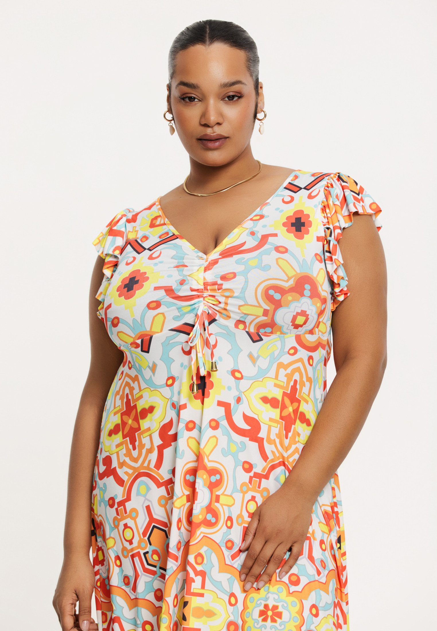 YOEK A-Linien-Kleid Damen Kleid mit Druck günstig online kaufen