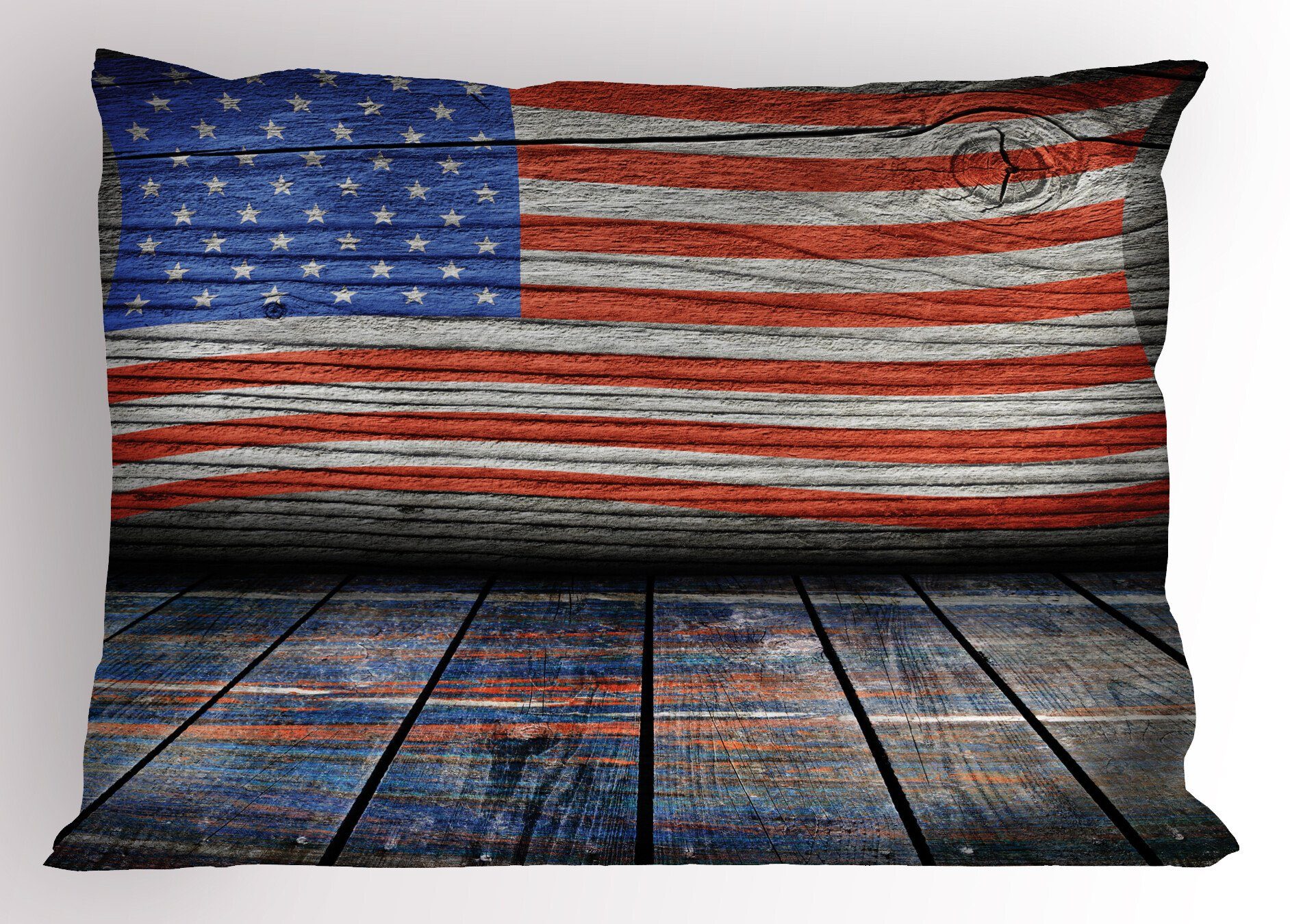 Kissenbezüge Dekorativer Standard King Patriotische Amerika Stück), Size Kissenbezug, (1 Abakuhaus Gedruckter Nationalflagge