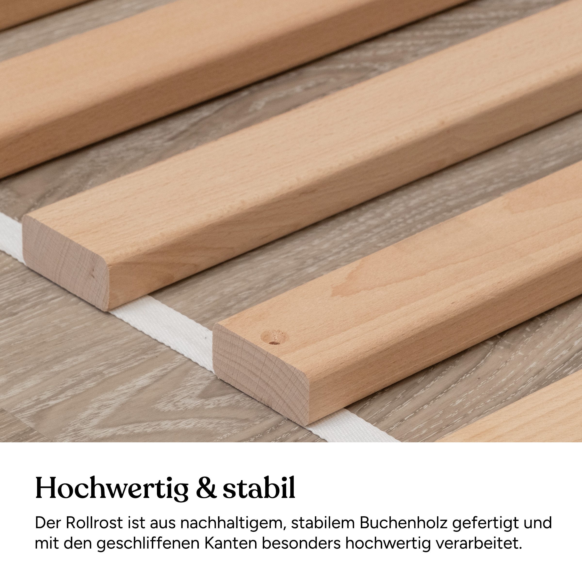 Rollrost Rollrost 90x200 cm aus FSC® zertifiziertem, massivem Buchenholz, Ehrenkind, belastbar bis zu 250 KG Flächengewicht, Lattenrost, Rollrost 90x200cm – Bild 5 von 5