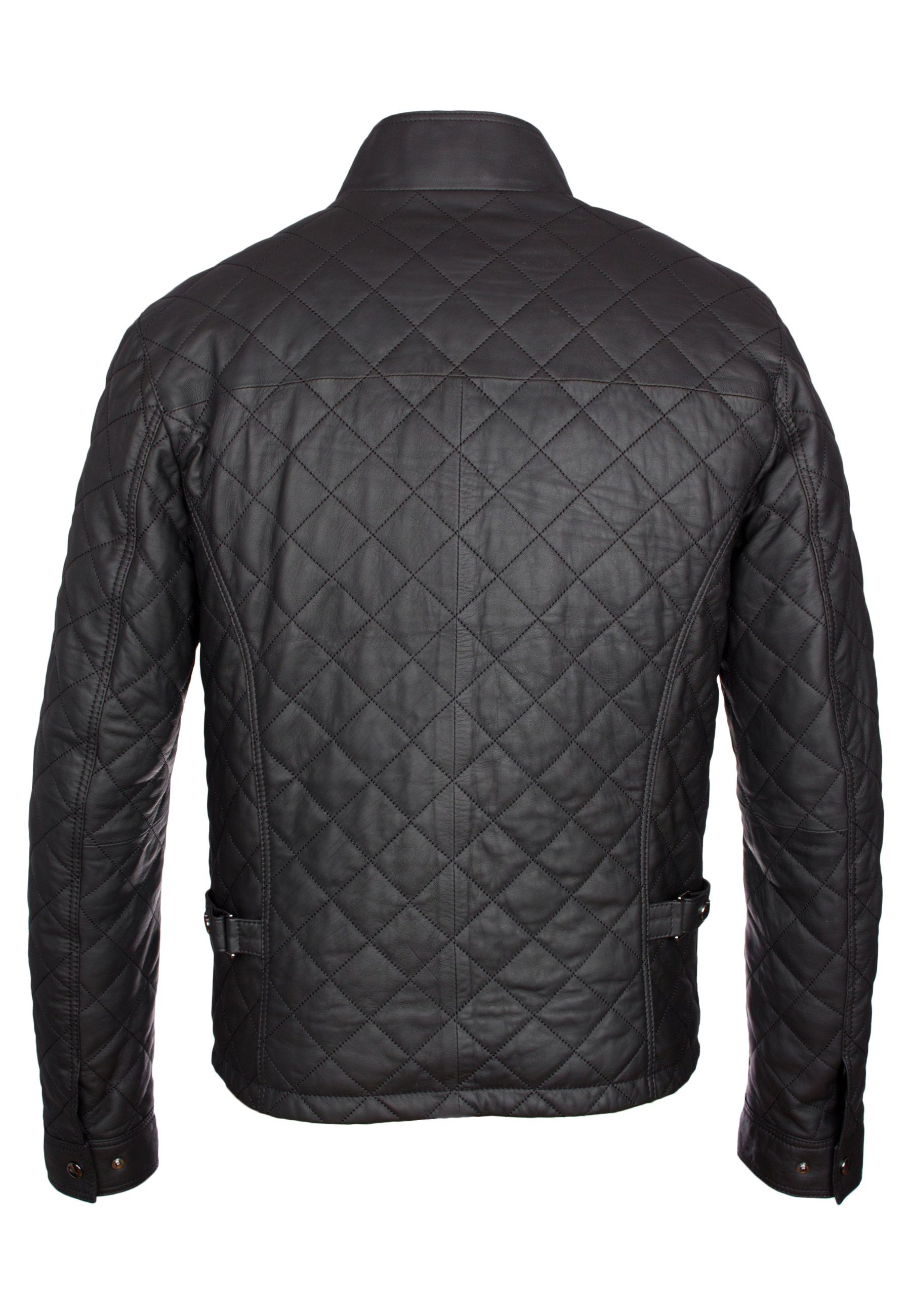 Lolus Lederjacke Tale 2 Schwarz Elegante und sportliche Steppjacke aus weic günstig online kaufen
