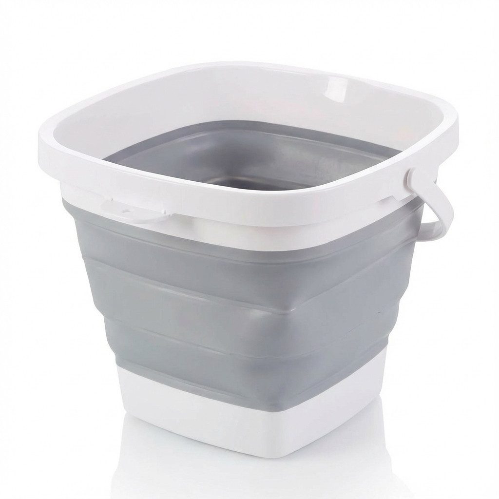 König Design Falteimer Putzeimer Wassereimer Camping Campingeimer Angeleimer, Ausgießer, Aufhängeöse, Tragehenkel, Falteimer Haus & Camping