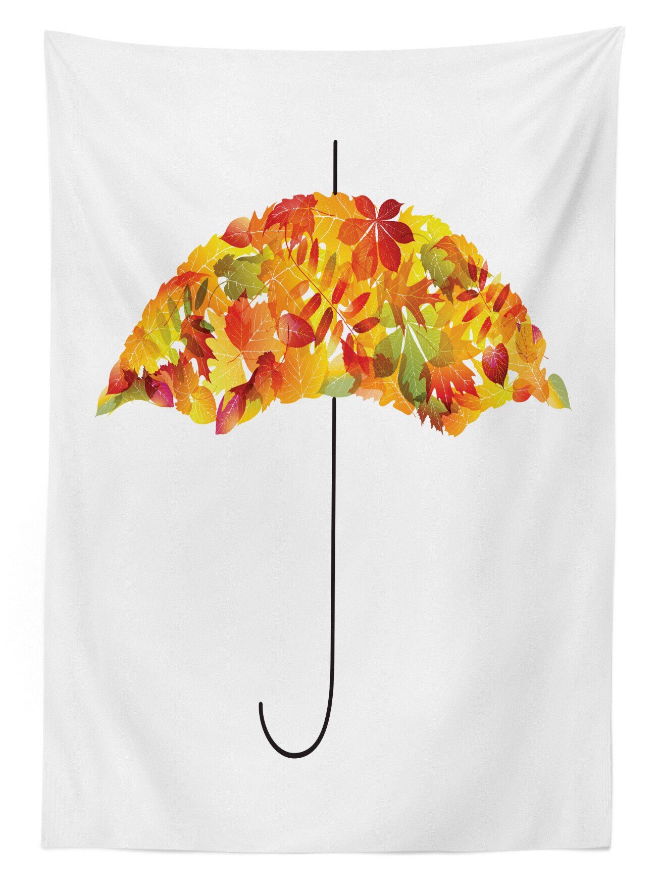 Abakuhaus Tischdecke Farbfest Waschbar Für Farben, Bereich Außen Regenschirm den Fallen geeignet Zusammenfassung Herbstblätter Klare