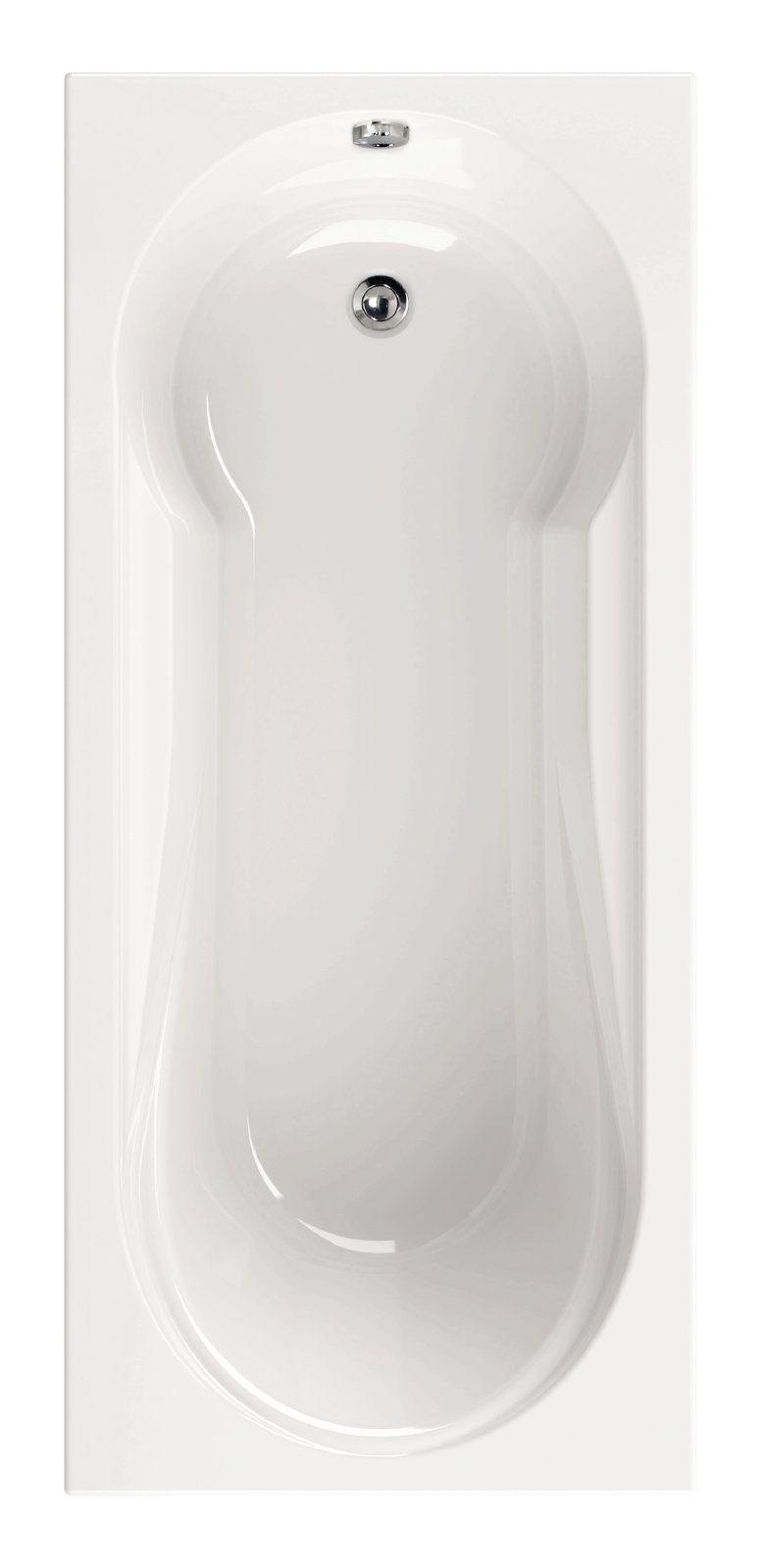 aquaSu Badewanne faCila, (1-tlg), Weiß, 180 x 80 cm, Acryl, Rechteckbadewanne, 801676