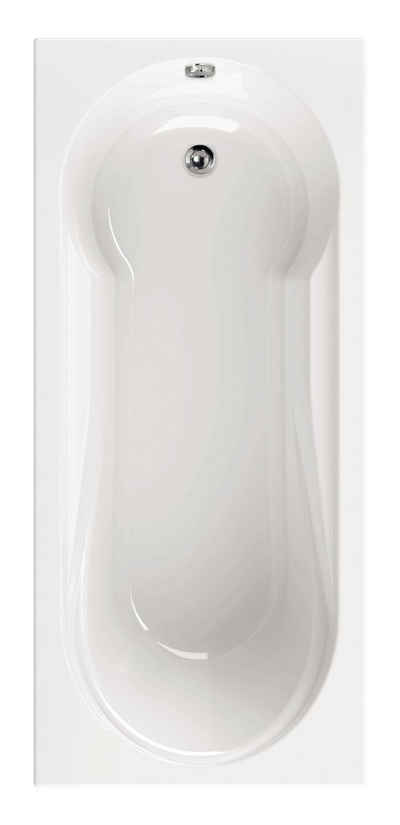 aquaSu Badewanne faCila, (1-tlg), Weiß, 180 x 80 cm, Acryl, Rechteckbadewanne, 801676
