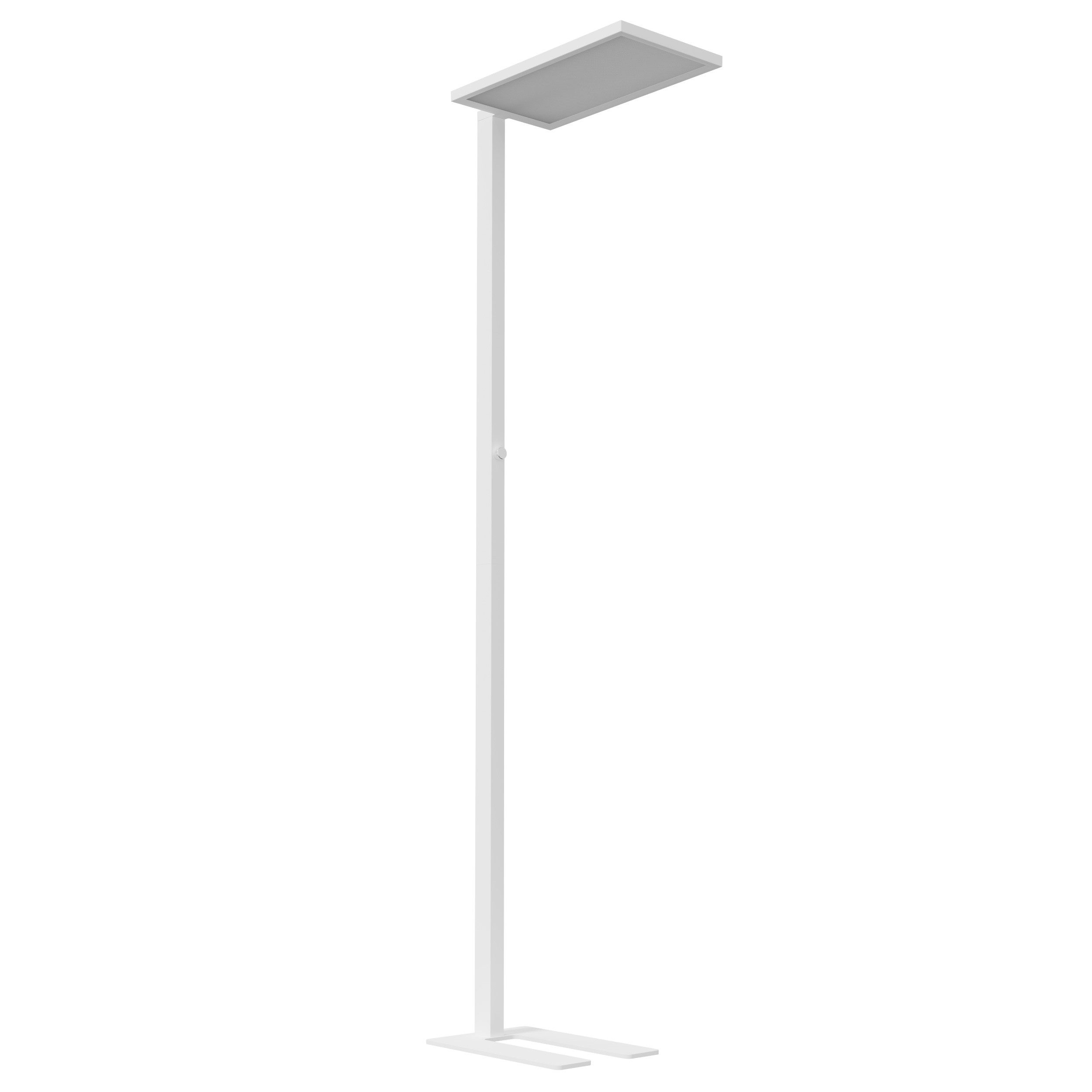 Oktaplex lighting LED Stehlampe Malmö Aluminium Büro Stehlampe, Bewegungsmelder; 2-flammig, inklusive Leuchtmittel, warmweiß, 4000K 60W Stehleuchte 7500 lm