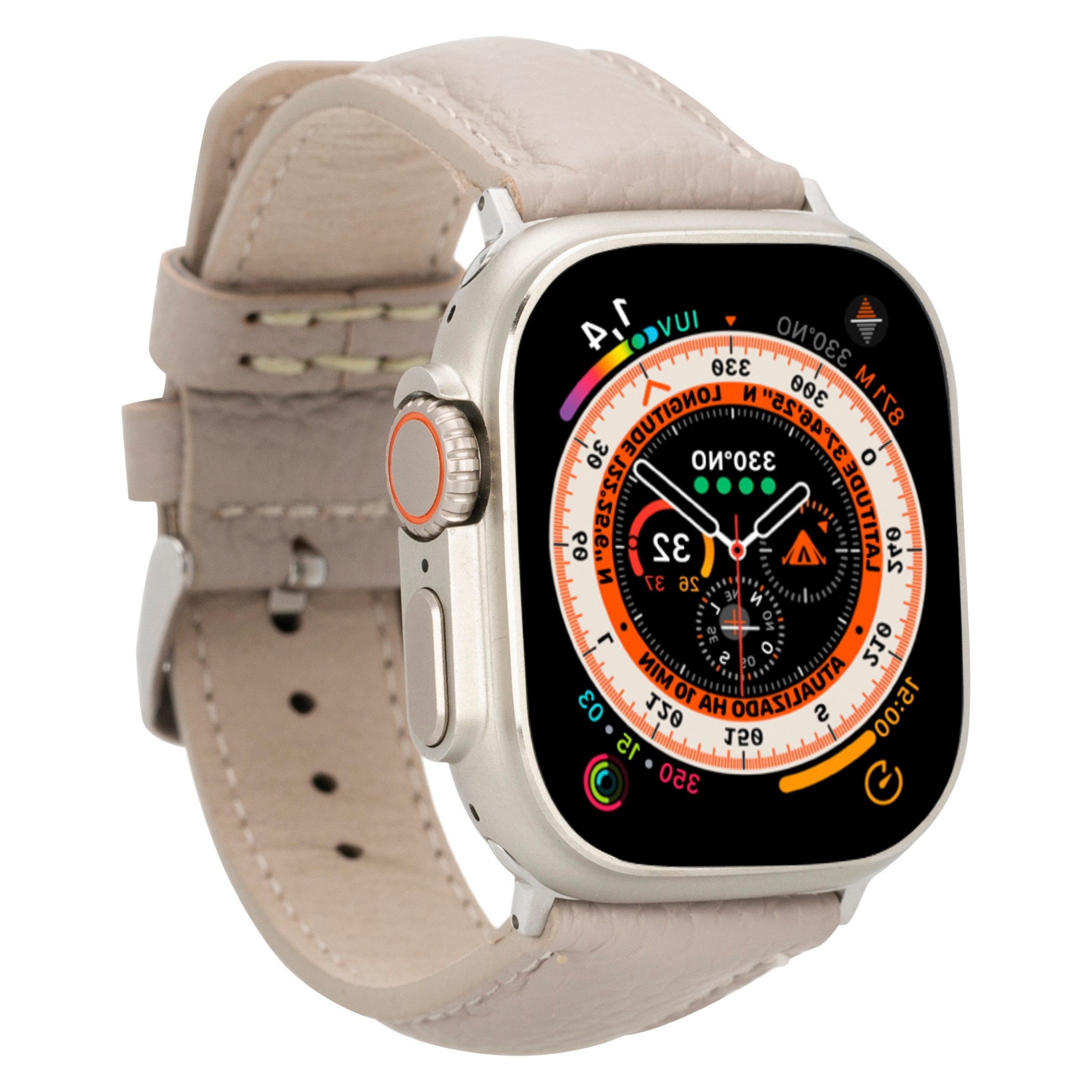 Renna Leather Smartwatch-Armband Apple Watch Band für Series 11/10 / Ultra/9/SE/8-1 Echtleder Armband
