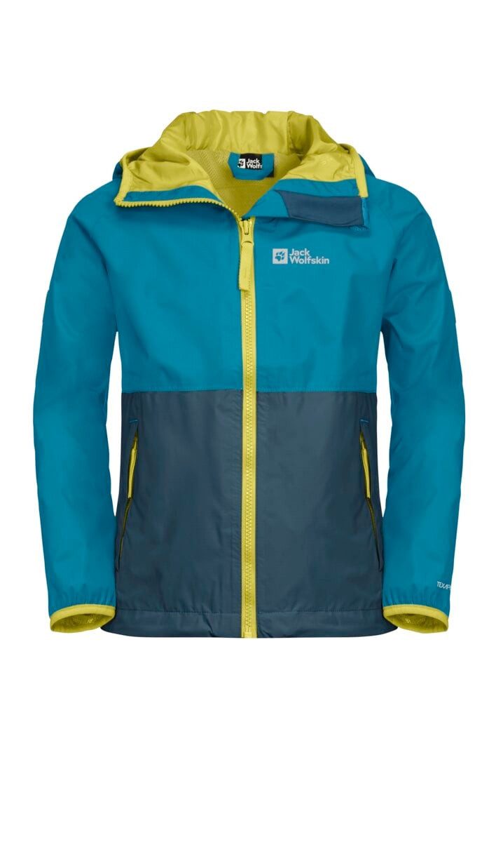 Jack Wolfskin Regenjacke Rainy Days (atmungsaktiv, winddicht, wasserdicht) everestblau Kinder