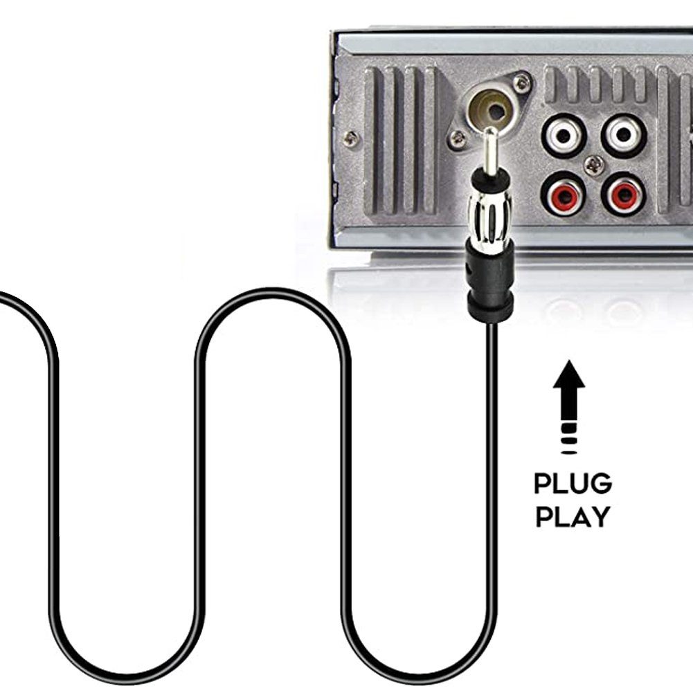 Bolwins E02 Auto Radioantenne FM Radio Antenne Patch Windschutzscheiben Paste Innenantenne (AM / FM, für Fahrzeuge (Auto, LKW, Boot, alle 12V-Fahrzeuge), Verstä – Bild 4 von 5