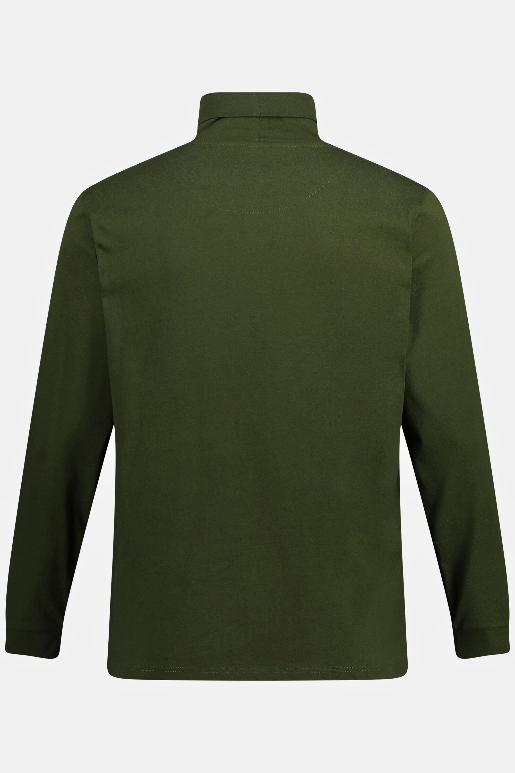 JP1880 Jersey Rollkragen-Shirt Ärmel Basic oliv lange T-Shirt