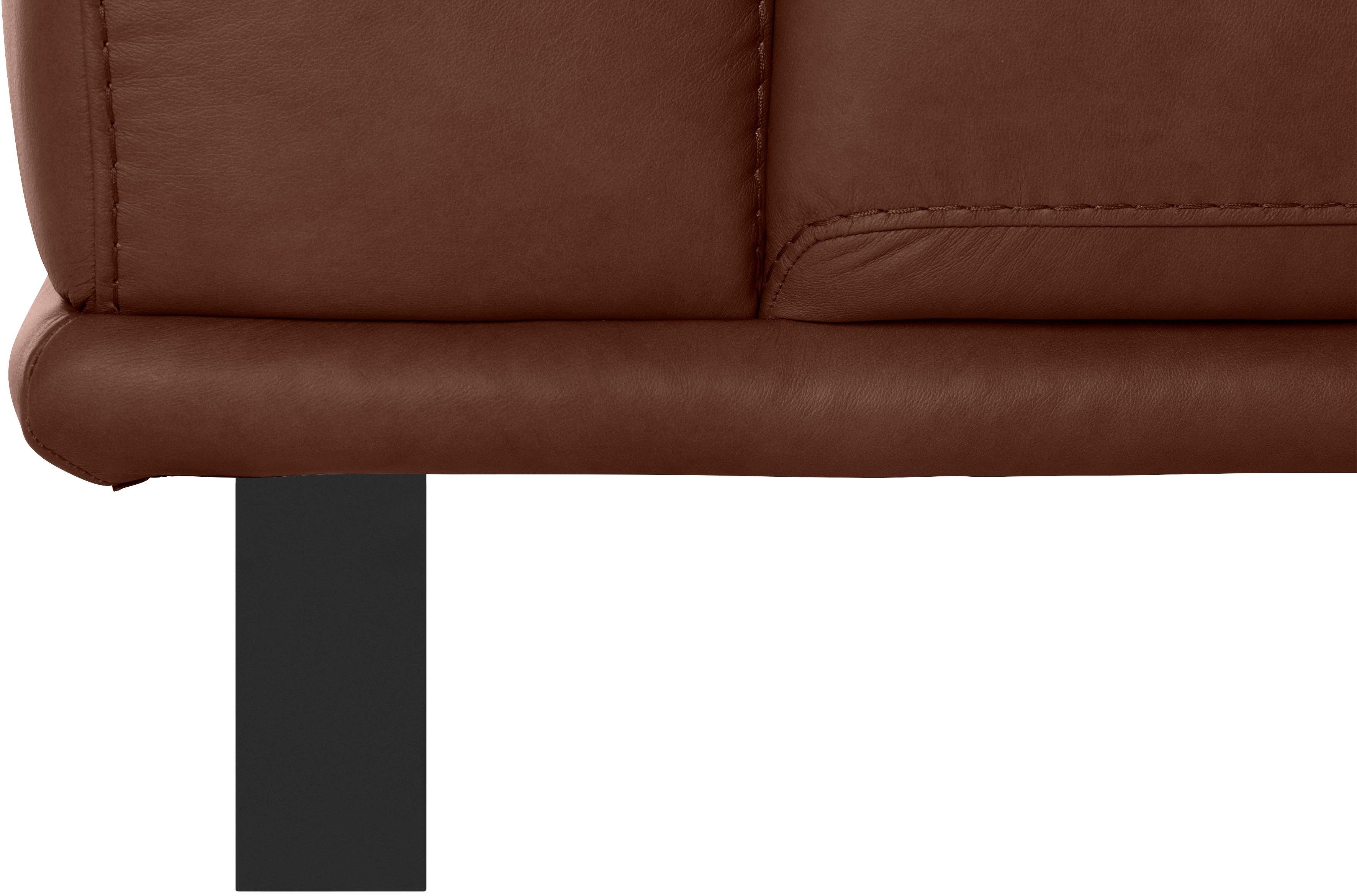 2,5-Sitzer mit Breite pulverbeschichtet, Metallkufen 232 Schwarz W.SCHILLIG montanaa, in cm