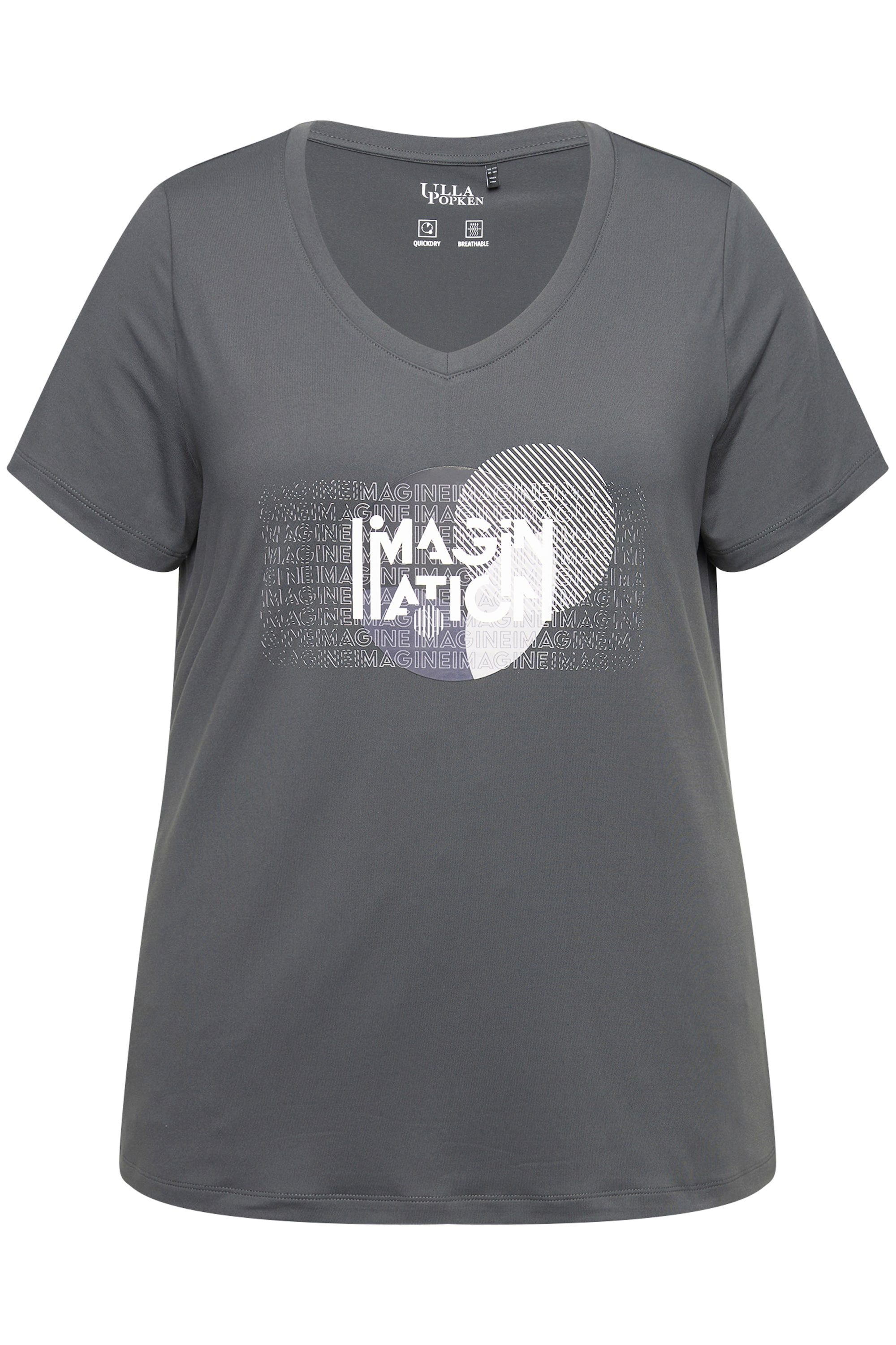 Ulla Popken T-Shirt Funktionsshirt Classic V-Ausschnitt günstig online kaufen