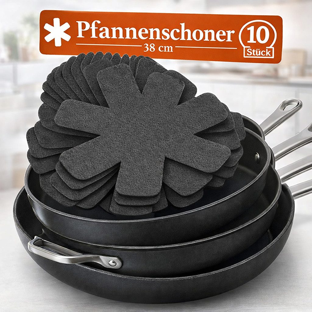 Emmy Home Pfannenschoner Pfannenschoner aus Filz Pfannenschutz Topfschoner Pfannen, Zubehör für alle Töpfe und Pfannen, 10-tlg., Zubehör für alle Töpfe und Pfannen