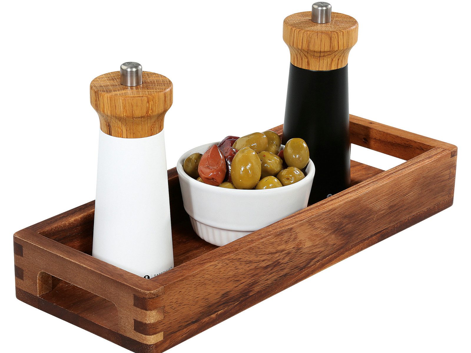 ZASSENHAUS Tablett Serviertablett Akazie 32 x 12 x 4,5 cm, Akazienholz