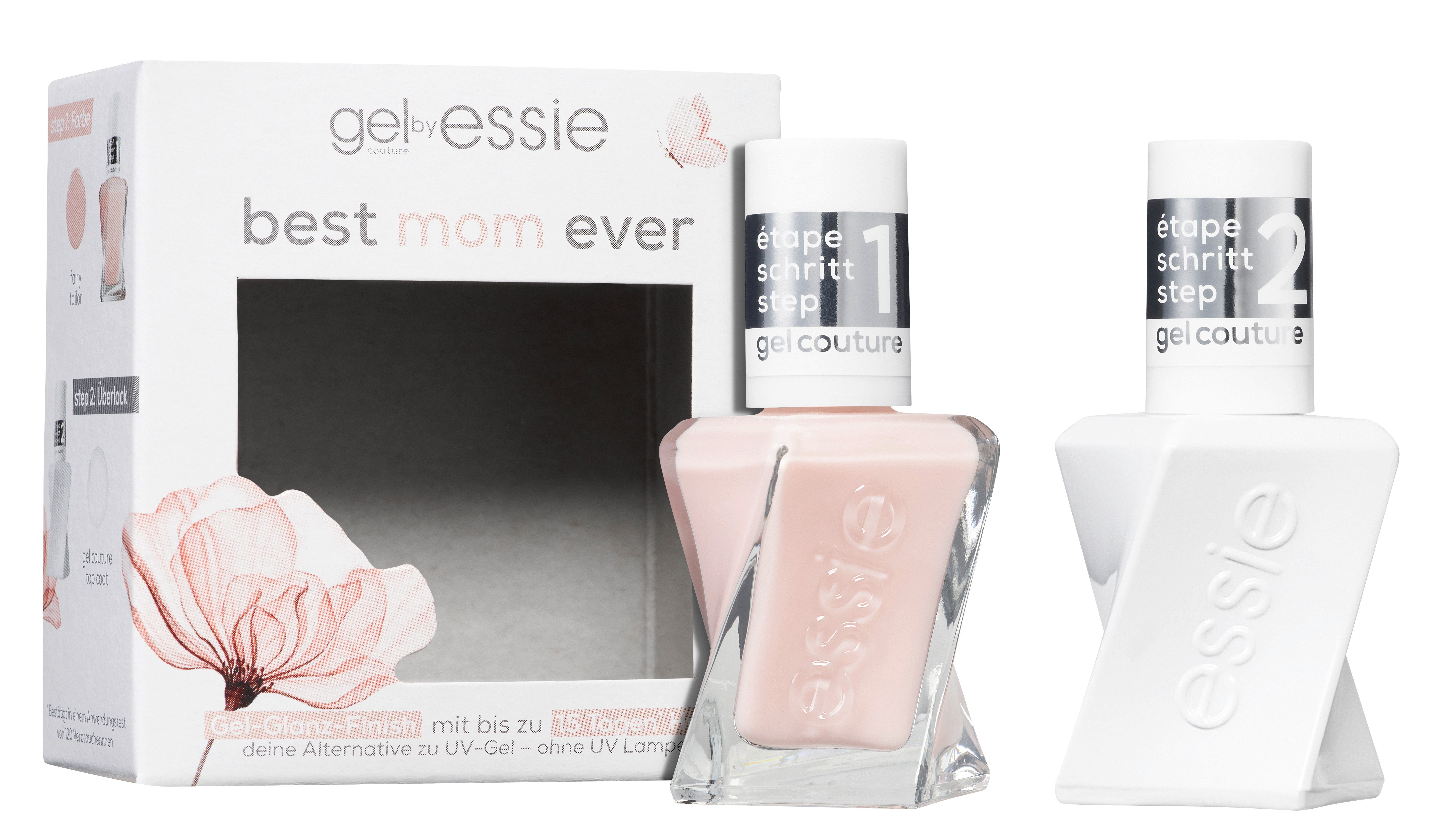 essie Nagellack-Set GEL COUTURE SET, 2-tlg., mit natürlichen Inhaltsstoffen