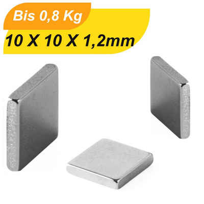 Magnet 30Pack Neodym-Magneten 10x10x1,2mm SuperWürfelmagnete mit hoher (30-St)