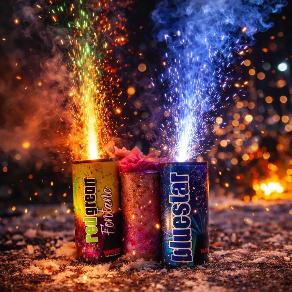 FlameXBurn Geburtstagskerze Party für Jugendefeuerwerk Silvester 2026 (Set, Set)