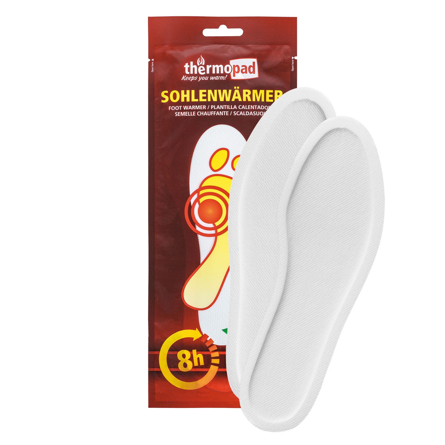 Thermopad Fußwärmer 10 Paar Thermopad Sohlenwärmer L, 10-tlg., Für Outdoor-Aktivitäten, ideal in Winter- und Ski-Schuhen