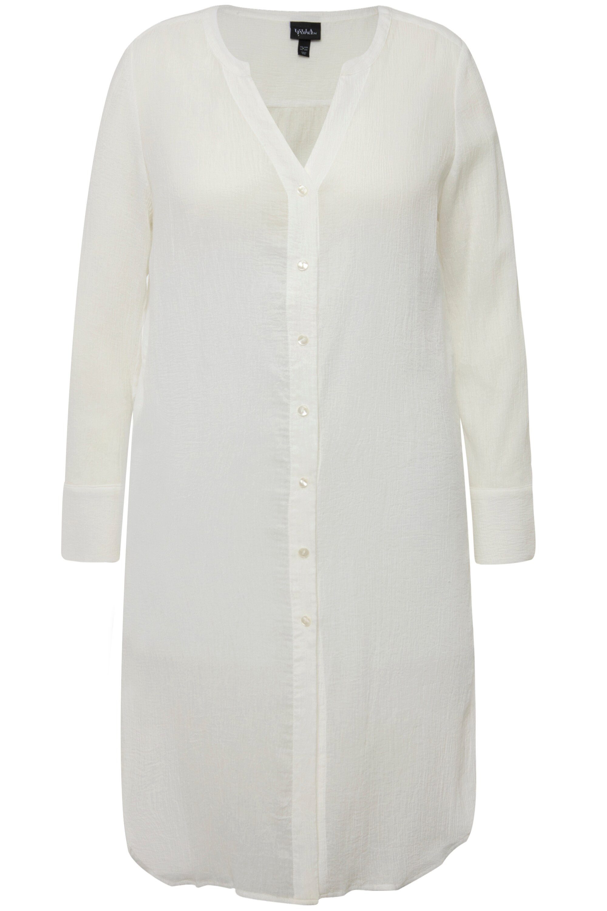 Ulla Popken Longbluse Longbluse Struktur A-Linie günstig online kaufen