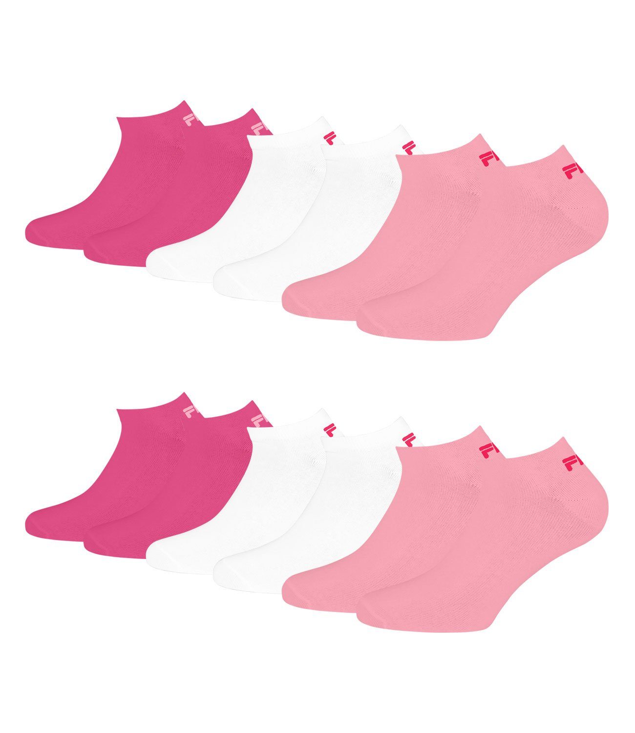 Fila Sneakersocken Kurzsocken (6-Paar) mit weichen Bündchen 806 pink panter