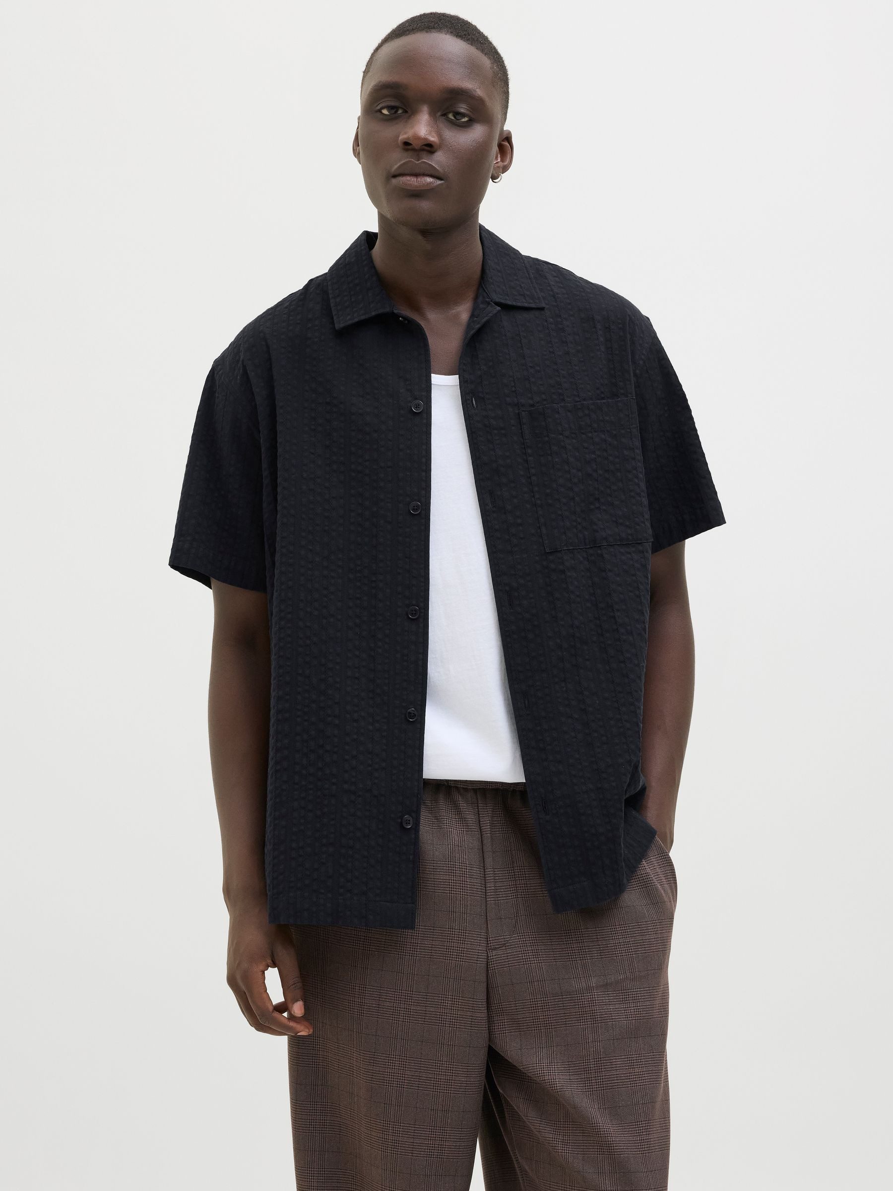 Jack & Jones Kurzarmhemd Kubisches Muster, günstig online kaufen