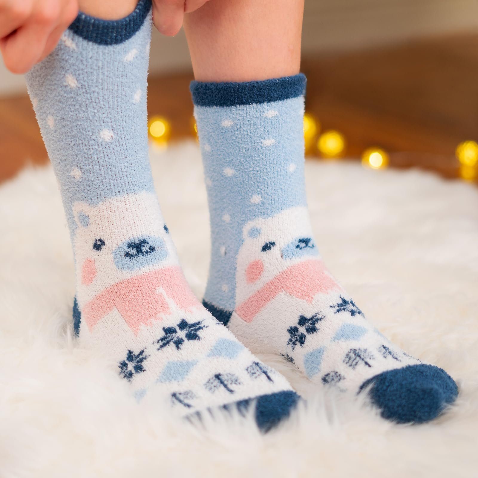 (1 socken Warme Chenille Für Bunte Socken Weihnachten Socken Frauen Teddybär Soxo Weihnachtssocken Paar)