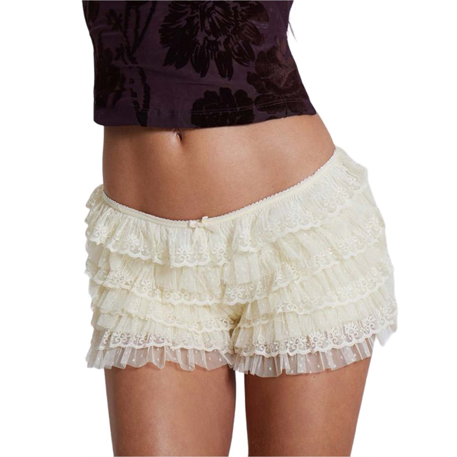 Refttenw Shorts Sexy Shorts mit Rüschenspitze günstig online kaufen