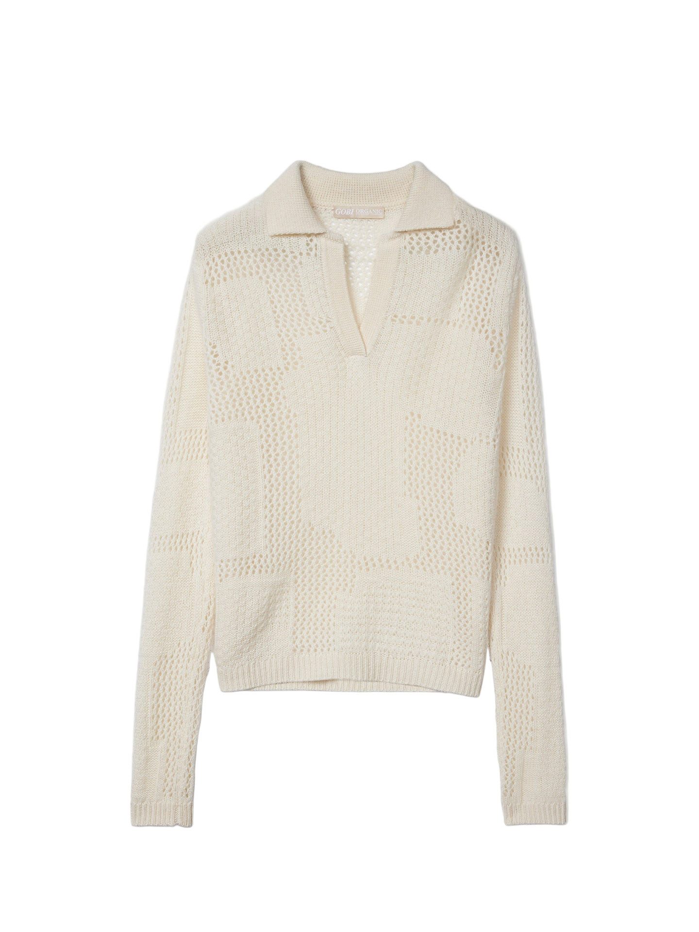 GOBI Cashmere Polokragenpullover Kaschmir Polo-Pullover ohne Knöpfe