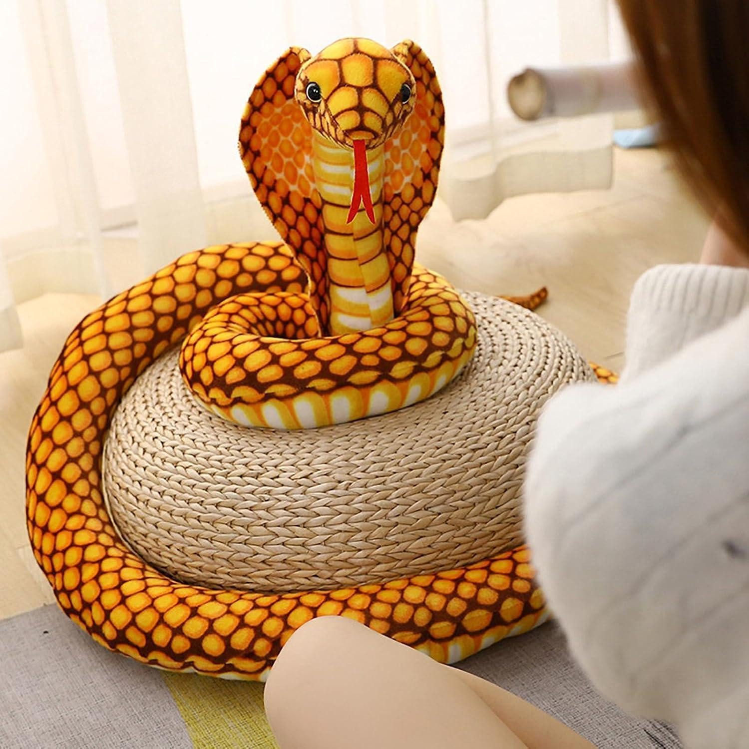 LuxusKollektion Kuscheltier Plüschtier Schlange 80 cm Plüsch realistisch grün