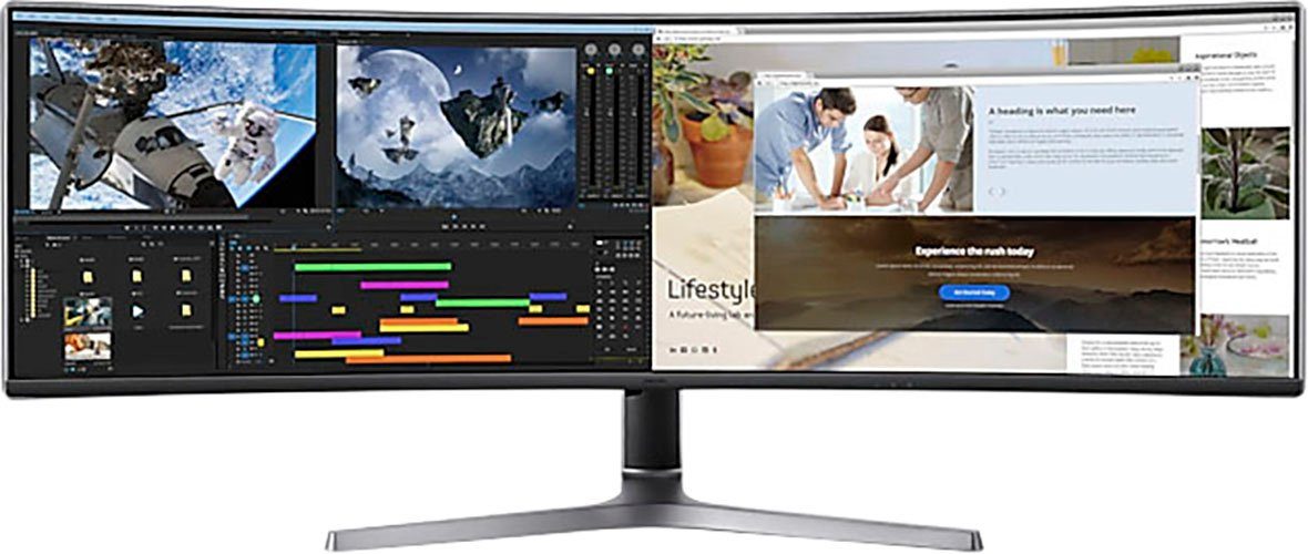 HD, 5120 C49RG94SSP Curved-Gaming-OLED-Monitor cm/49 Reaktionszeit, ms x LED) (124 VA 1440 px, Samsung 4 120 Hz, Quad ",