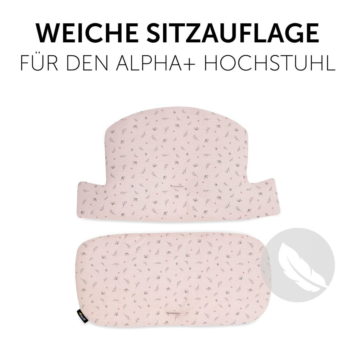 Hauck Hochstuhlauflage Select - Jersey Flowers Rose, Sitzkissen für Alpha H günstig online kaufen