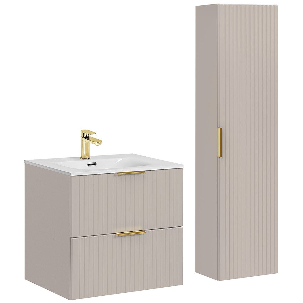 Lomadox Badmöbel-Set ADELAIDE-56-CASHMERE, (Spar-Set, 2-St., Waschtisch günstig online kaufen