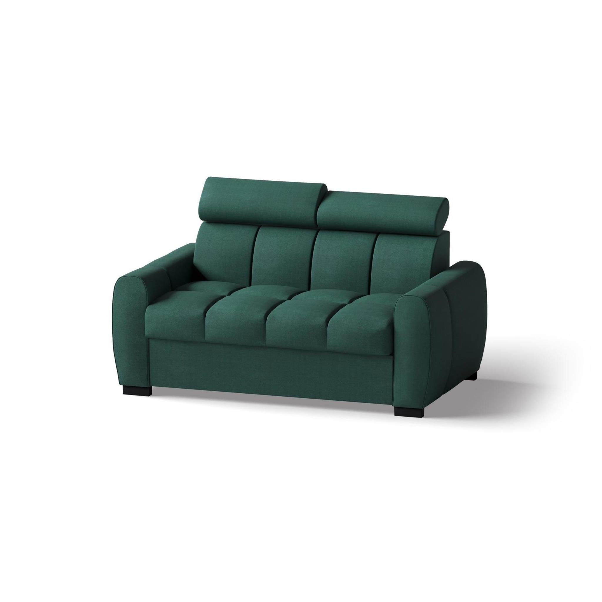 Beautysofa Polstergarnitur Anthrazit und verstellbaren Rundumbezug Gomez, Kopfstützen), Designersofa in Schlaffunktion 3+2+1 (element 23) Velourstoff, (inkl. Bettkasten