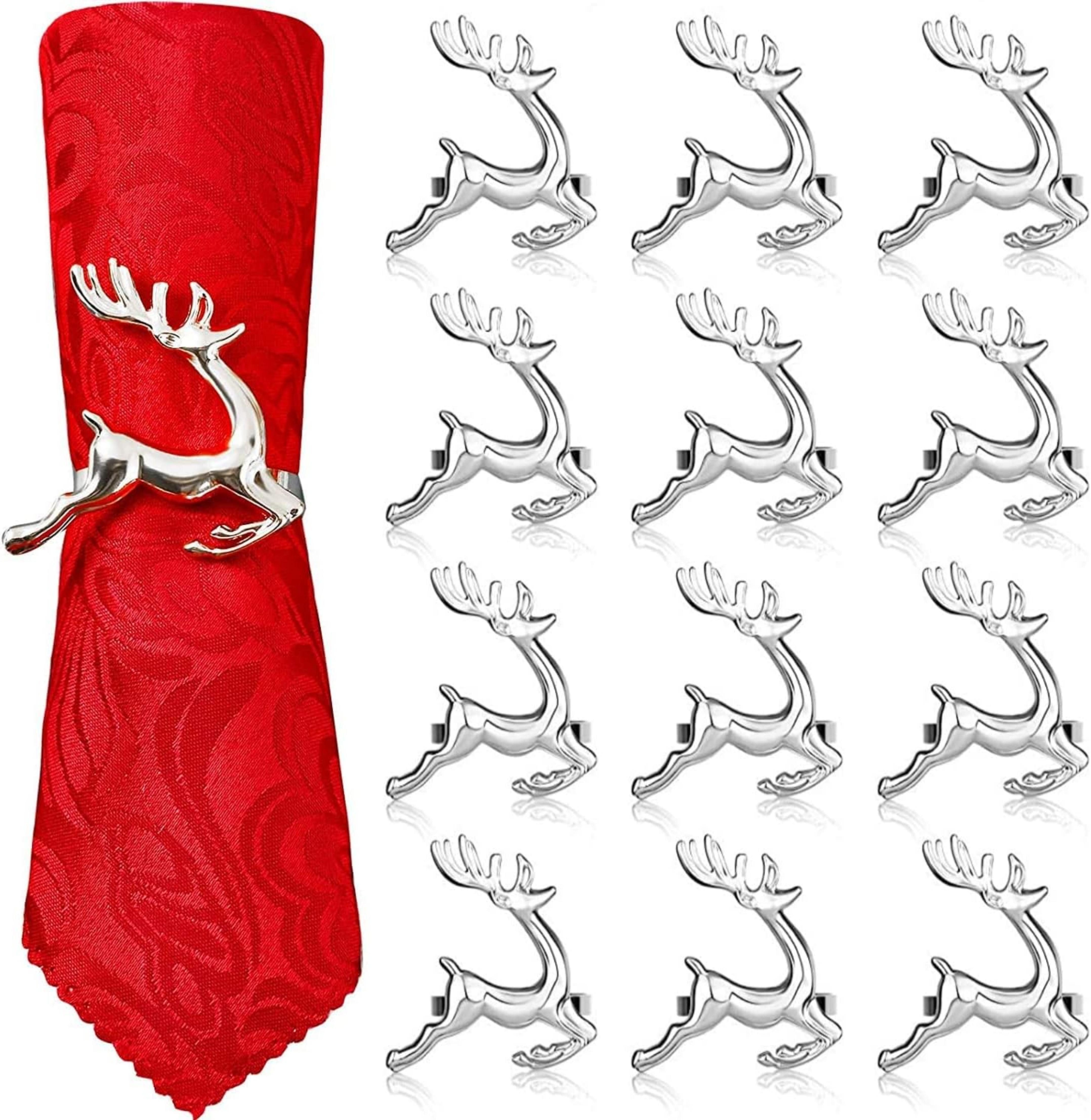 Bomiclss Serviettenring 12 Stück Hirsch Serviettenringe, Serviettenringe für Weihnachten, (12-tlg)