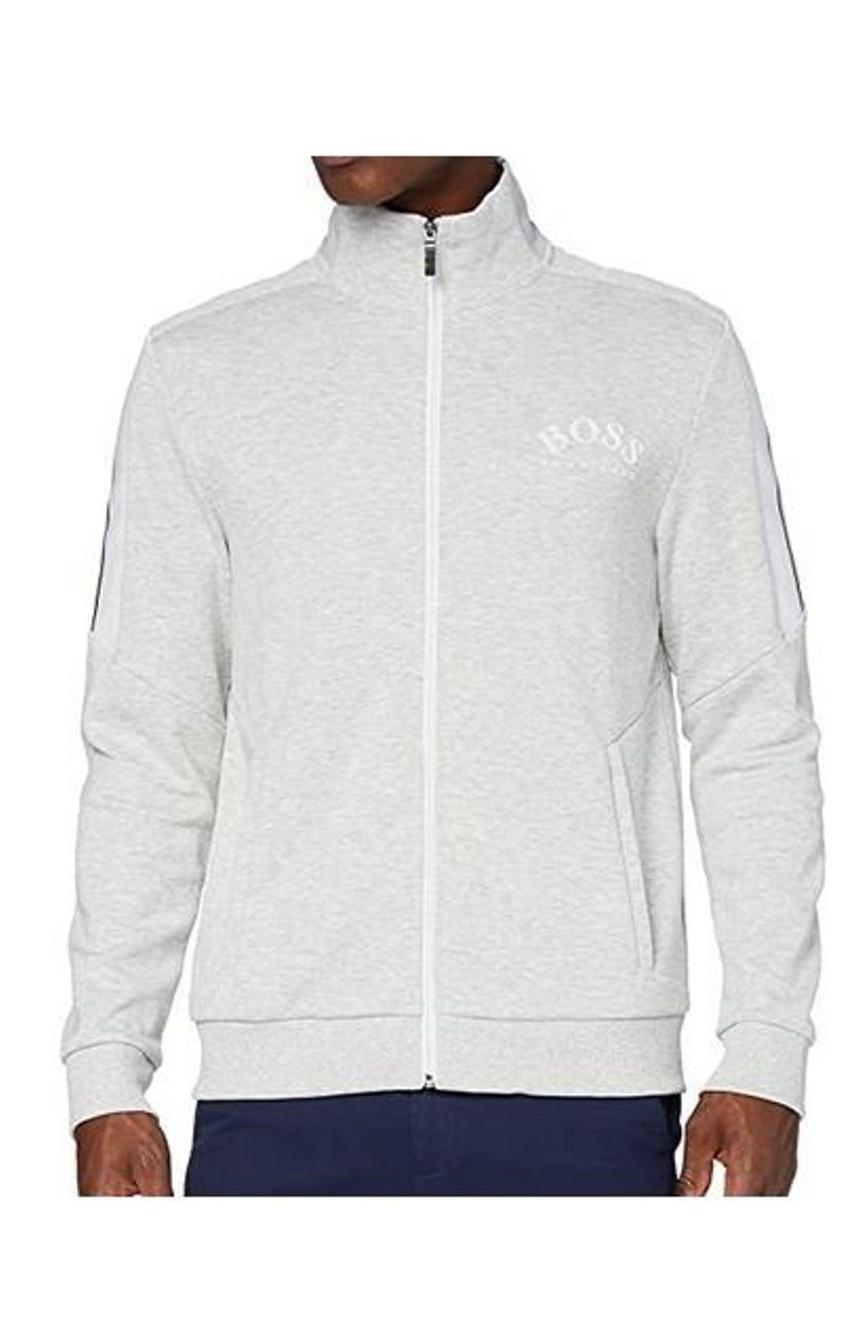 BOSS Sweater »Hugo Boss Sweatjacke Skaz weiß/ grau« online kaufen | OTTO