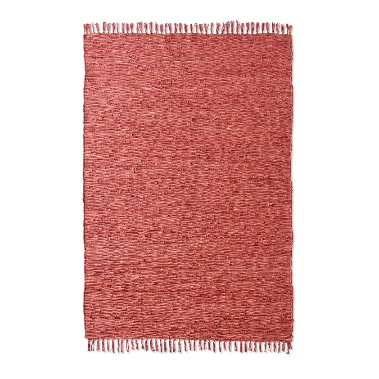 Läufer 100% Wohnzimmer Küche Baumwolle, Flicken-Teppich rechteckig, Esszimmer rot Teppich Höhe: TaCa 060x090cm 5 mm, Home, Flur