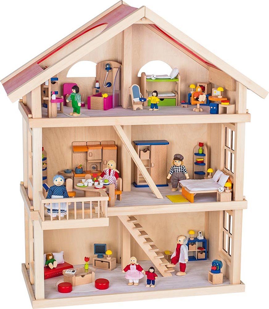 goki Puppenhaus aus Holz mit 3 Etagen, 3 Etagen online kaufen | OTTO