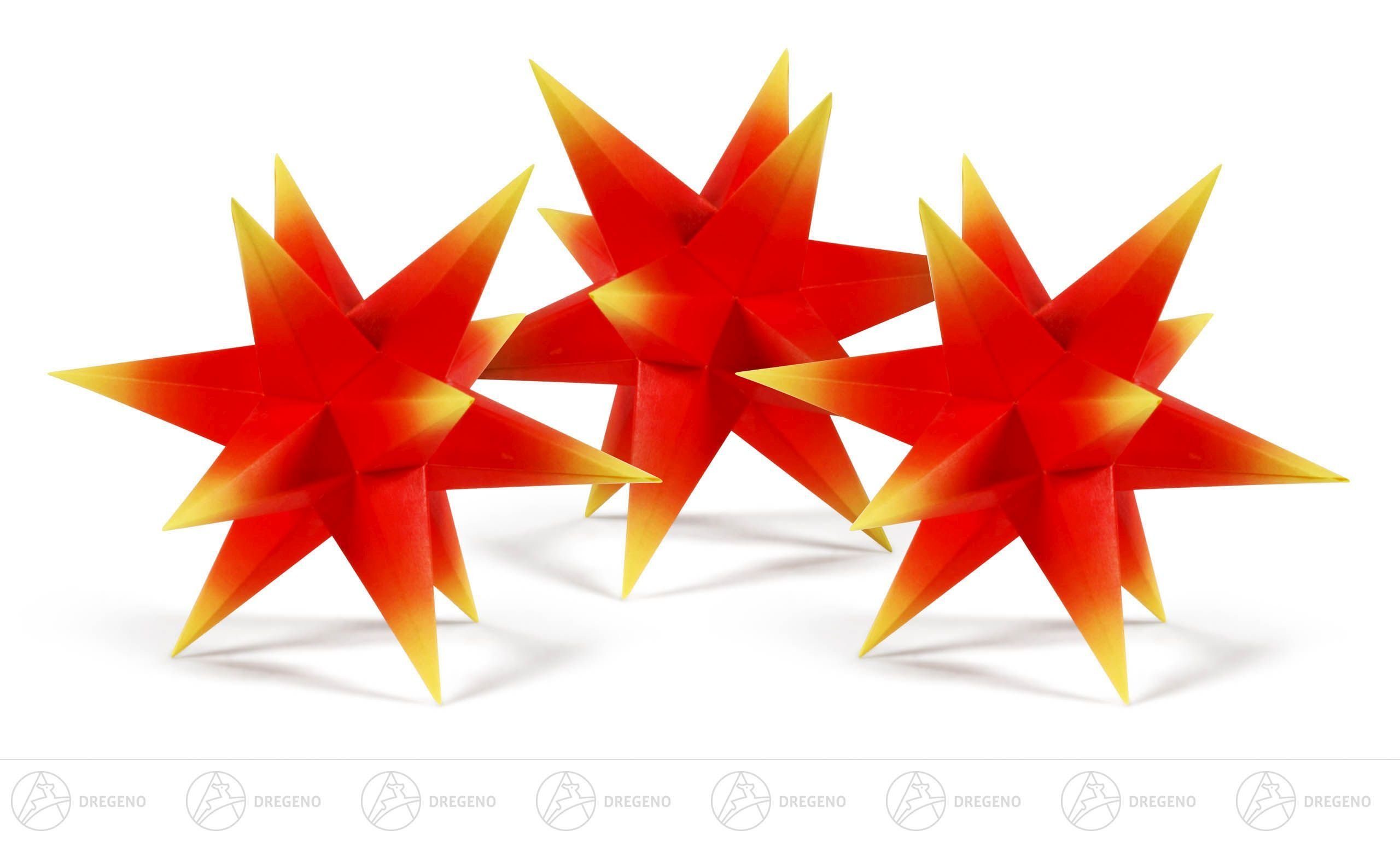 Dregeno Erzgebirge Bastelnaturmaterial Ersatzteile & Bastelbedarf Bastelsatz Adventsstern (3 Stück) Roter