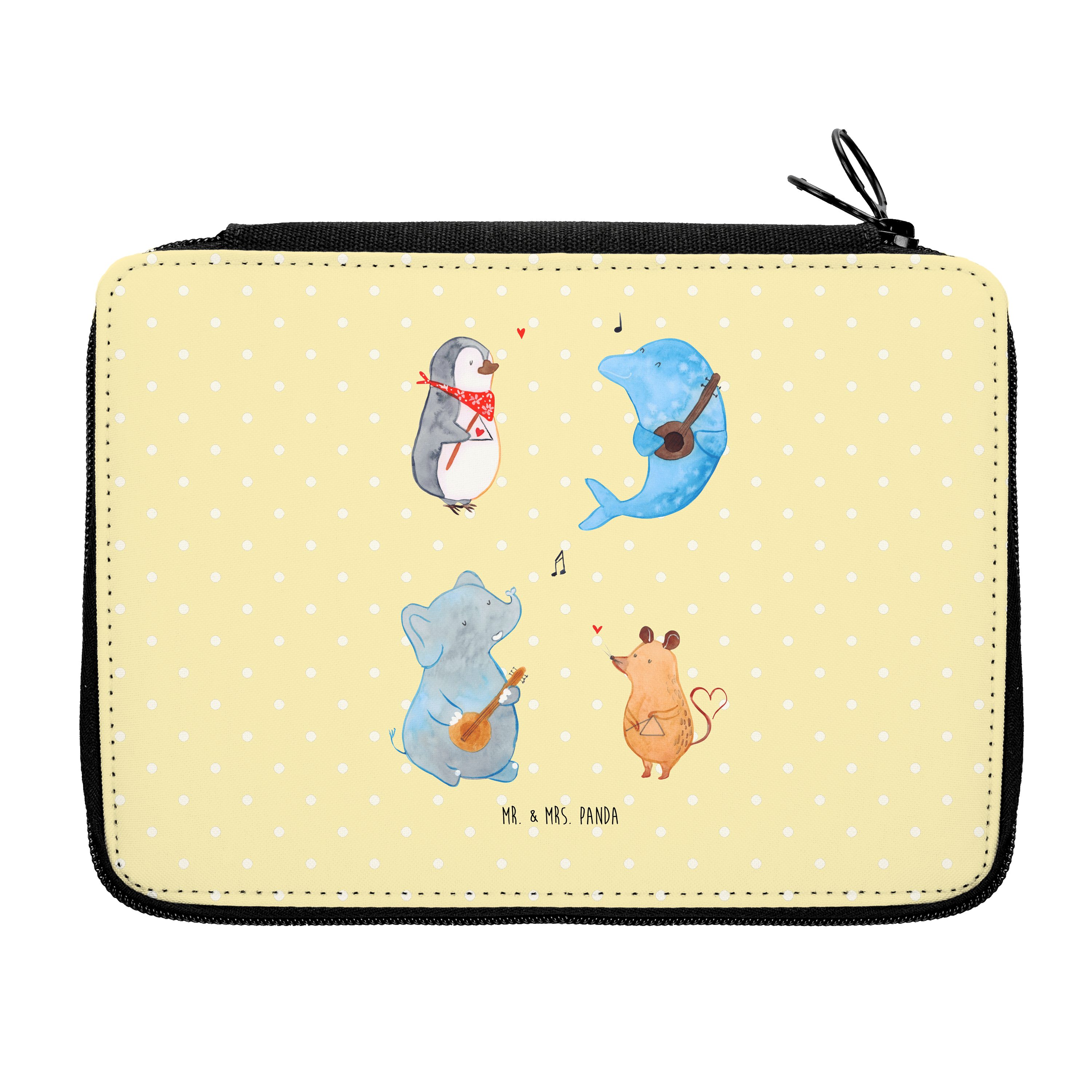 Mr. & Mrs. Panda Federmäppchen Big Band, Etui, Gelb Pastell, Etui, Federmappe, Triangel, Bleistiftet, (Packung, 1-tlg)