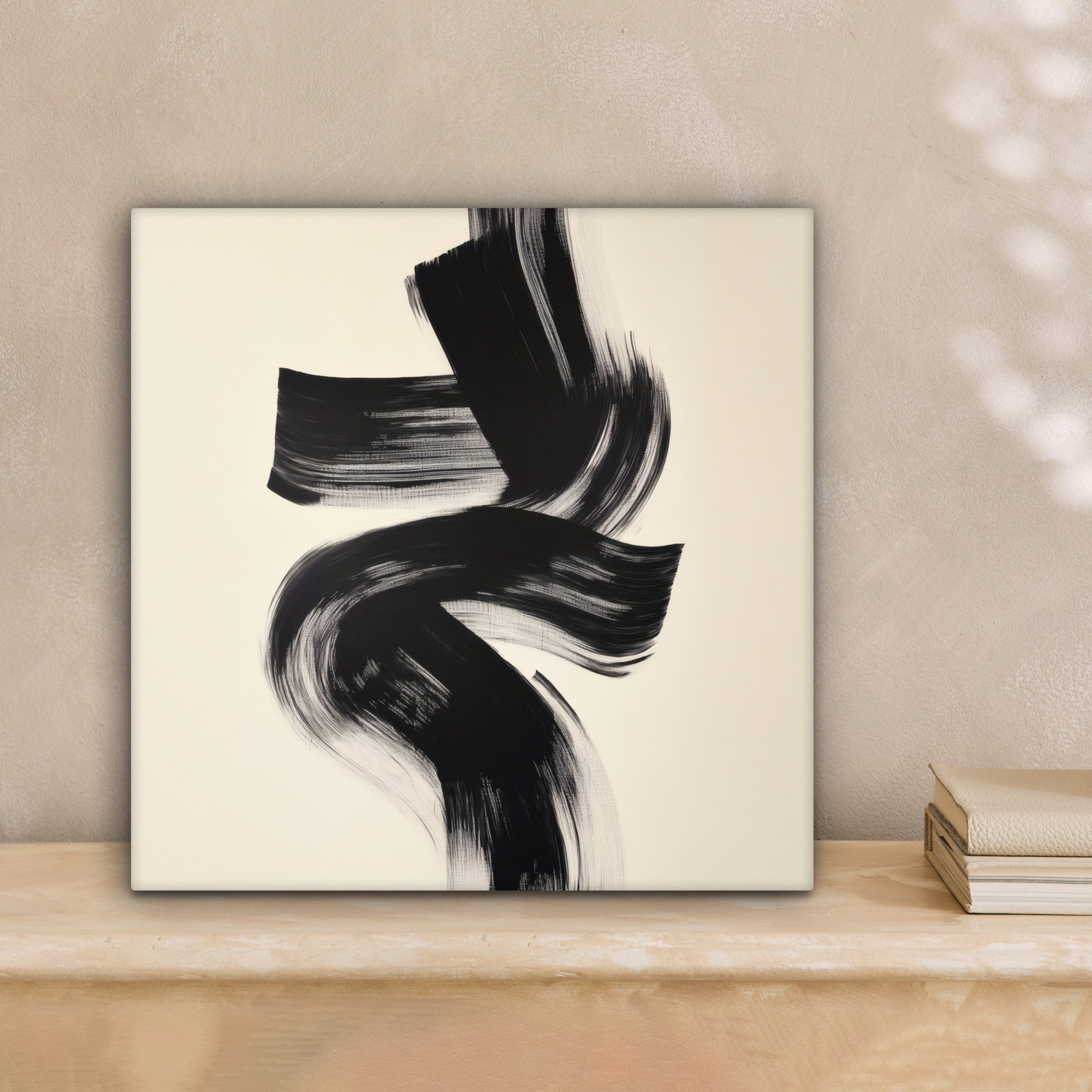 OneMillionCanvasses® Leinwandbild Streifen - Schwarz - Abstrakt, Fotodruck günstig online kaufen