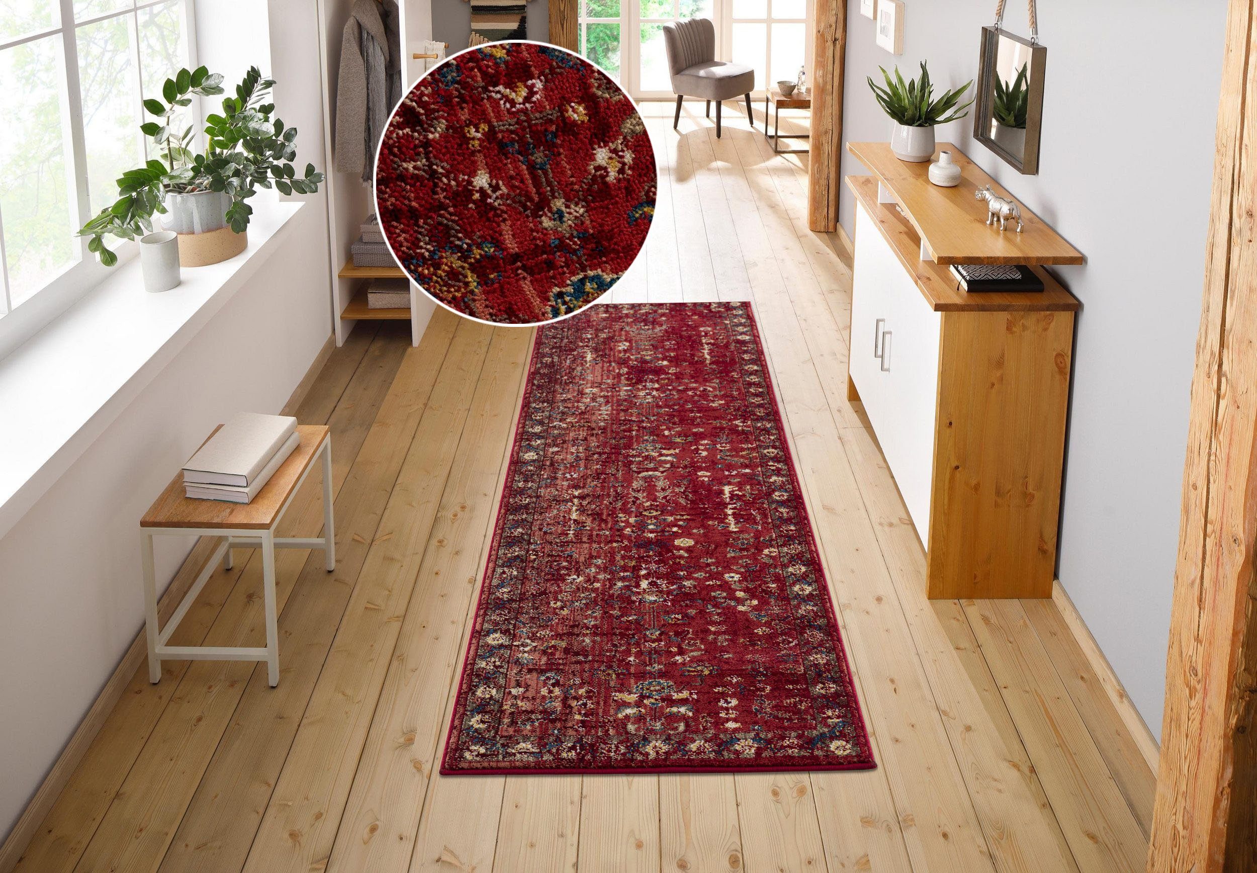 my home Läufer Clovis, rechteckig, Höhe: 11 mm, Teppich im Orient-Design, mit Bordüre, Vintage