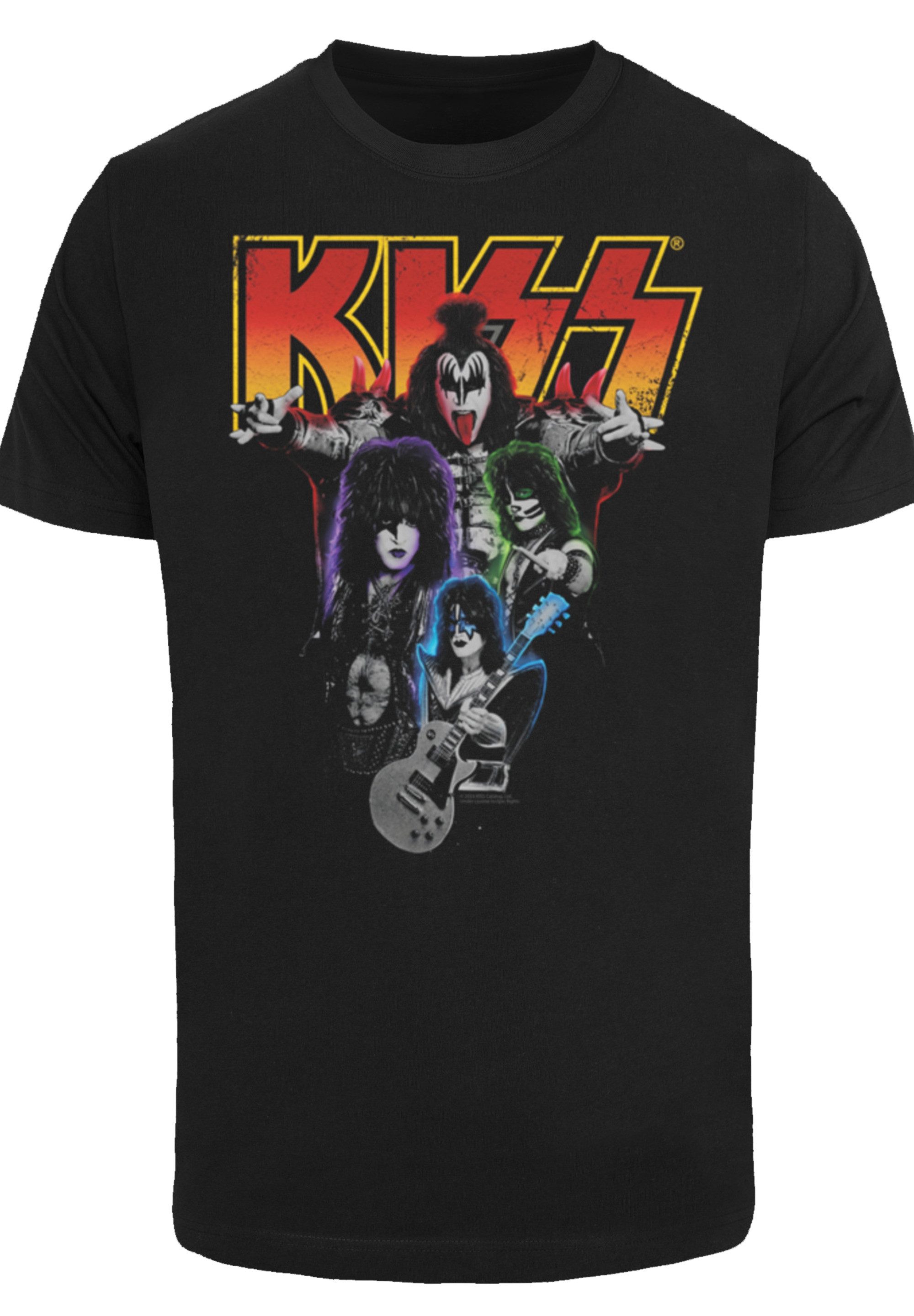 F4NT4STIC T-Shirt Kiss Rock Band Neon Premium Qualität, Musik, By Rock Off günstig online kaufen