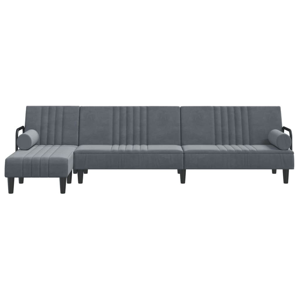 vidaXL Sofa Schlafsofa in L-Form Dunkelgrau günstig online kaufen