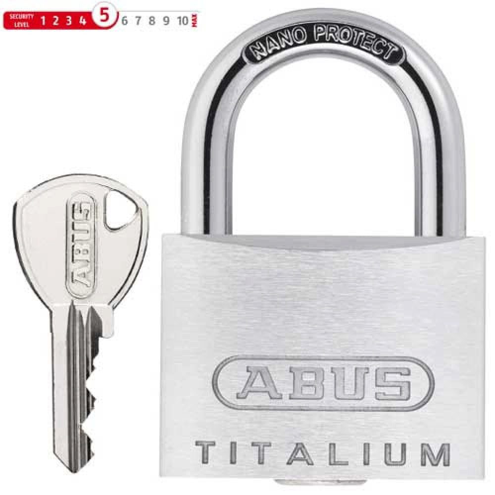 ABUS Rahmenschloss Abus Vorhängeschloss TITALIUM 64TI/35