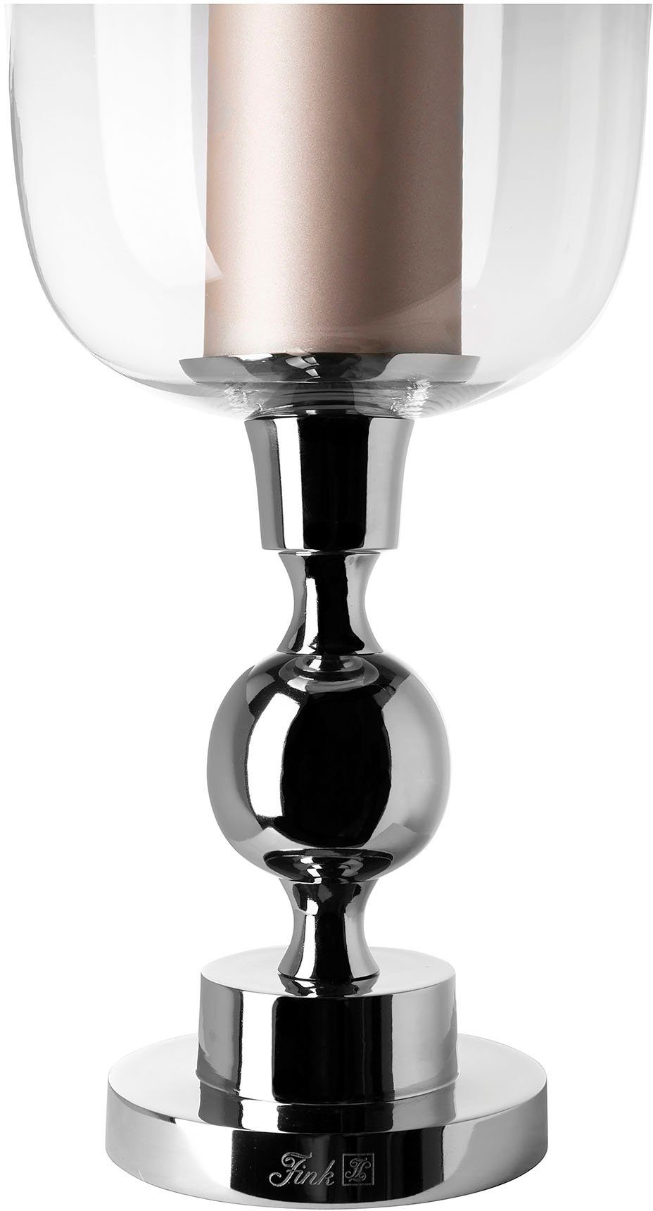 Fink Windlicht SAMANTA (1 St), Kerzenhalter aus Aluminium und Glas