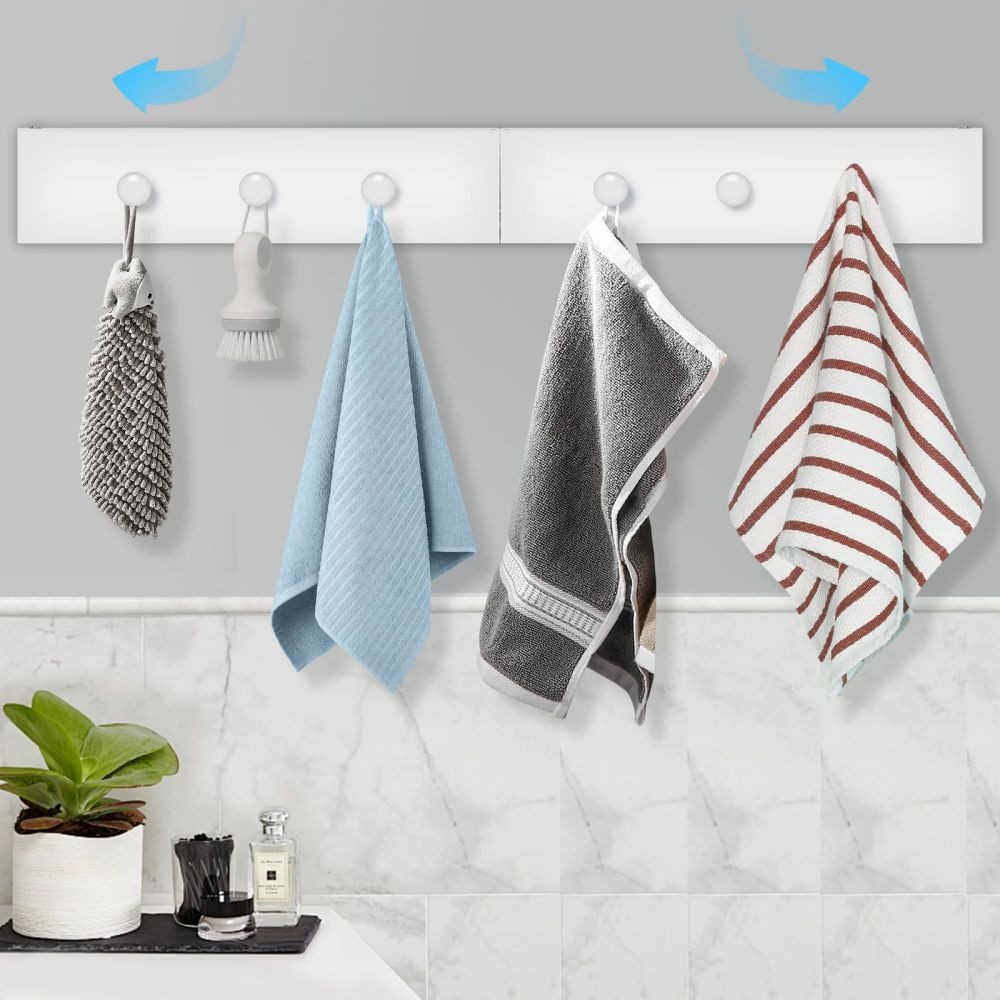 JOYOLEDER Wäscheständer Wandmontage Faltbar, 80/100cm Ausziehbar Wandwäschetrockner, Platzsparend